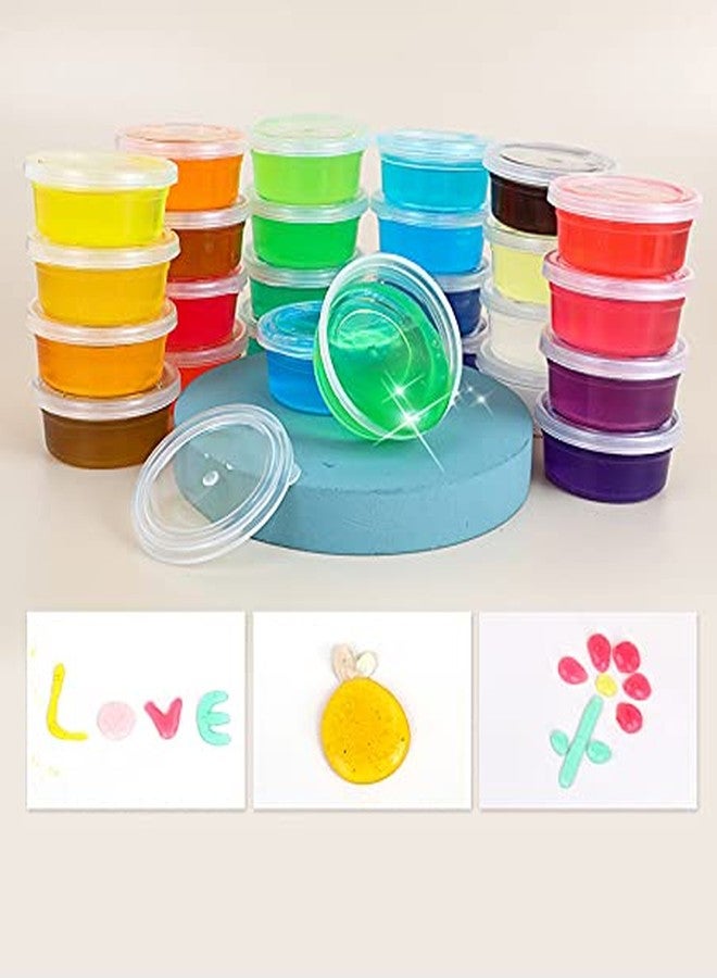 4WORDS Non Toxic DIY Crystal Clay Soft Slime Magic Mud Kit in Assorted Colours Set Toy Gifts for Girls and Boys Kids Above Age 5+ Year Old (Pack of 12) - Image 5
